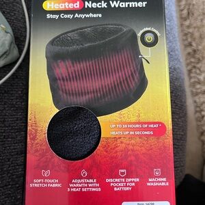 Heated Neck Warmer - Black with Red Heat Accents